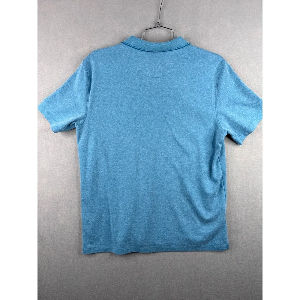 Van Heusen Flex Mens XL Classic Fit Polo Shirt Blue Heather Short Sleeve Pocket